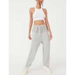 Free People Movement Surfside Straight Leg Jogger Pant Heather Grey XS NEW